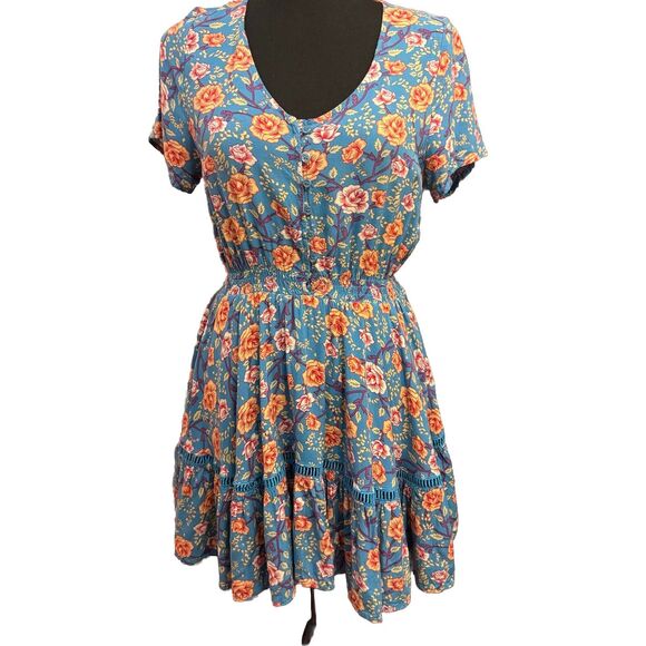 Sunday Dresses & Skirts - Sunday Mi Amor Dress Small Anthropologie Mini Cottage Core Smocked Waist Whimsy